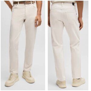 Hugo Boss Men’s Maine Regular-Fit Jeans White Ivory 34x29